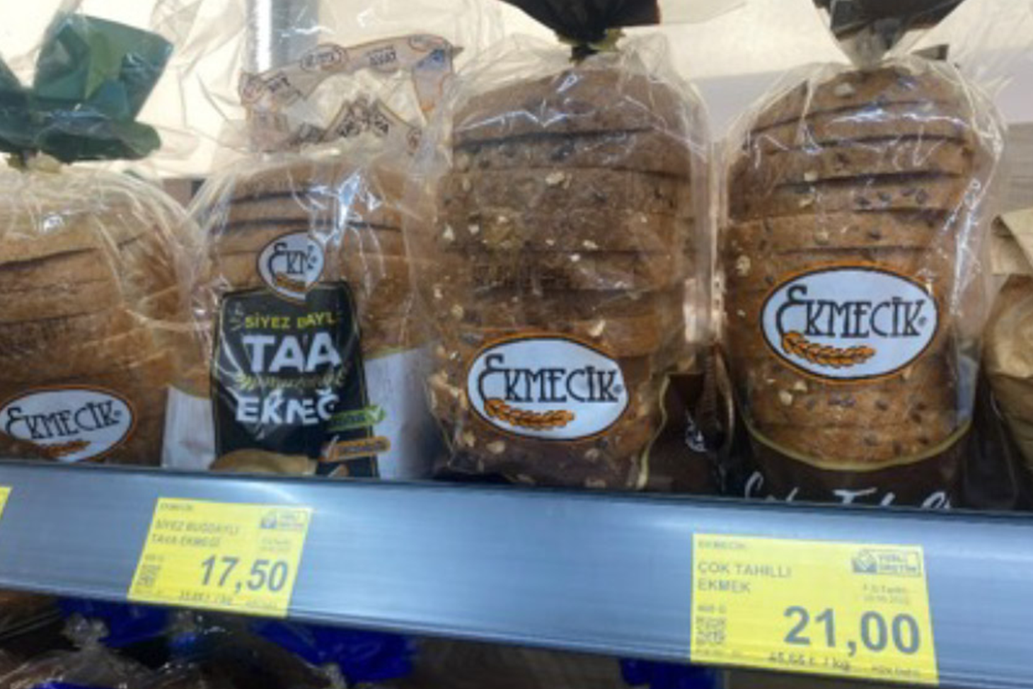 Turkish supermarket bread controlled